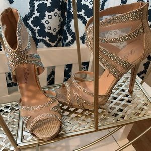 Formal wedding prom tan heels